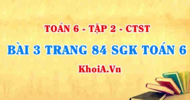 Bài 3 trang 84 SGK Toán 6 Tập 2 Chân trời sáng tạo